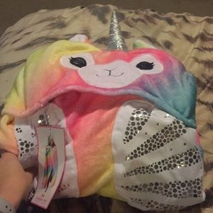 Llamacorn cozy blanket